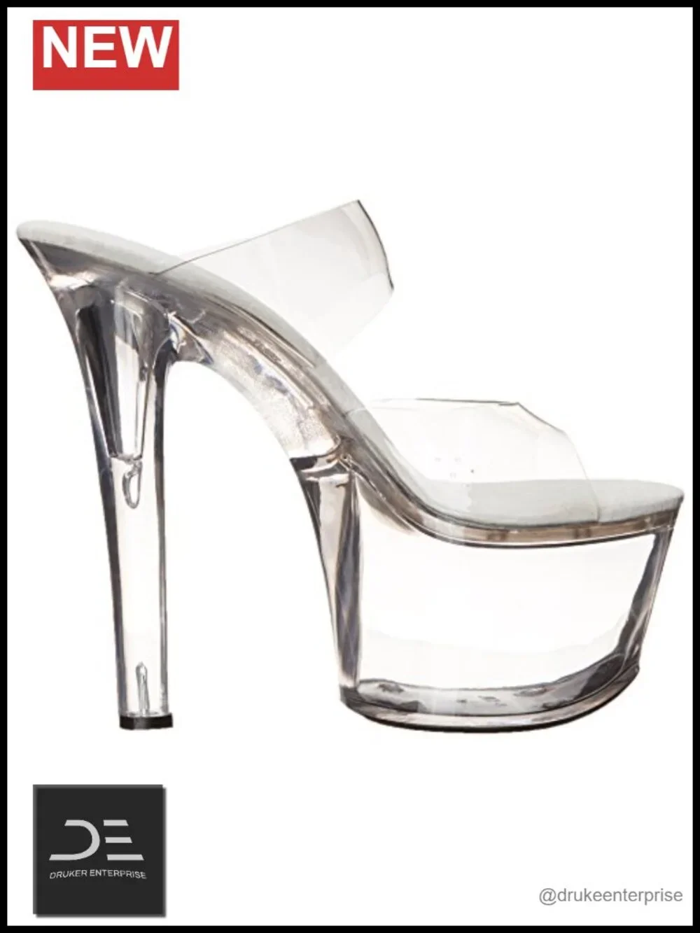 Platform Sandals High Heel Rhinestone Ankle Strap Open Toe